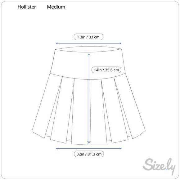 NWT Hollister Blue White Striped Lined Mini Skirt Sz M - Picture 9 of 9